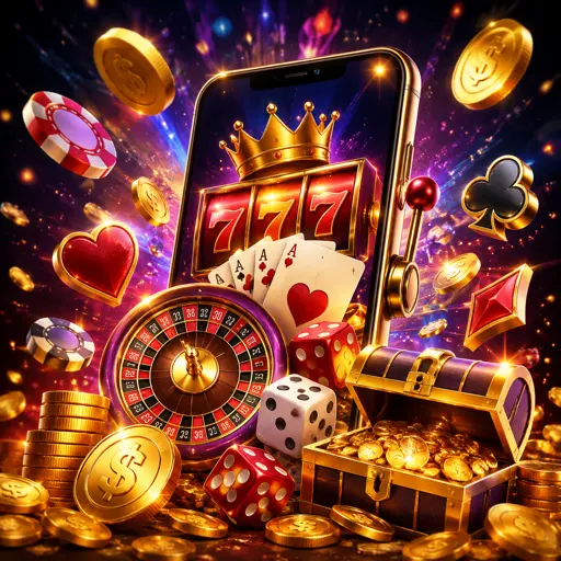 Celular exibindo a tela inicial do aplicativo de jogos